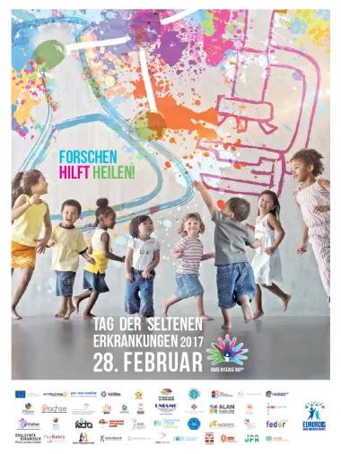 Poster zum Tag der Seltenen Erkrankungen 2017 - Forschen hilft heilen!