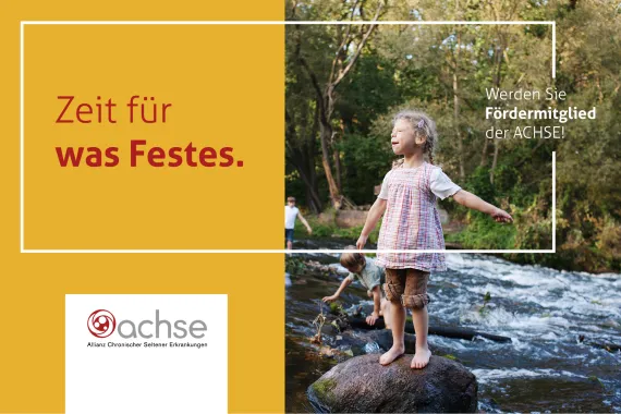 Mädchen steht am Fluss - Text: Zeit für was Festes.