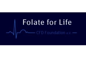 Logo der CFD Foundation mit Herzfrequenzlinie und Text 'Folate for Life' sowie 'CFD Foundation e.V.'.