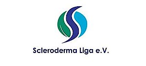 Logo der Scleroderma Liga e.V. mit stilisiertem S in Blau- und Grüntönen, darunter der Text 'Scleroderma Liga e.V.'
