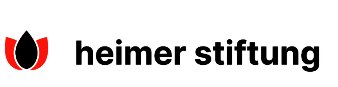 Logo der Heimer Stiftung mit stilisierter Blüte und dem Schriftzug 'heimer stiftun