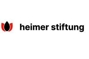 Logo der Heimer Stiftung mit stilisierter Blüte und dem Schriftzug 'heimer stiftun