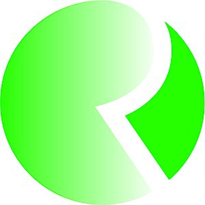 Grünes, kreisförmiges Logo der Deutschen Rheuma-Liga mit weißem, stilisiertem "R", das sich aus zwei ausgeschnittenen Segmenten ergibt.