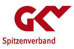 Logo mit den Buchstaben 'GKV' in roter Schrift und dem Wort 'Spitzenverband' darunter