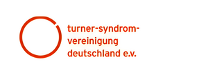 Oranger Kreis mit einer kleinen Lücke oben links, daneben der Text 'turner-syndrom-vereinigung deutschland e.v.' in orange.