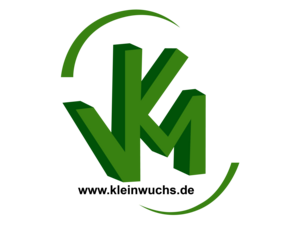 Grünes Logo mit den Buchstaben 'VKM' in 3D-Optik, daneben der Text 'BundesselbsthilfeVerband Kleinwüchsiger Menschen e.V. gemeinnützig' in Grün.