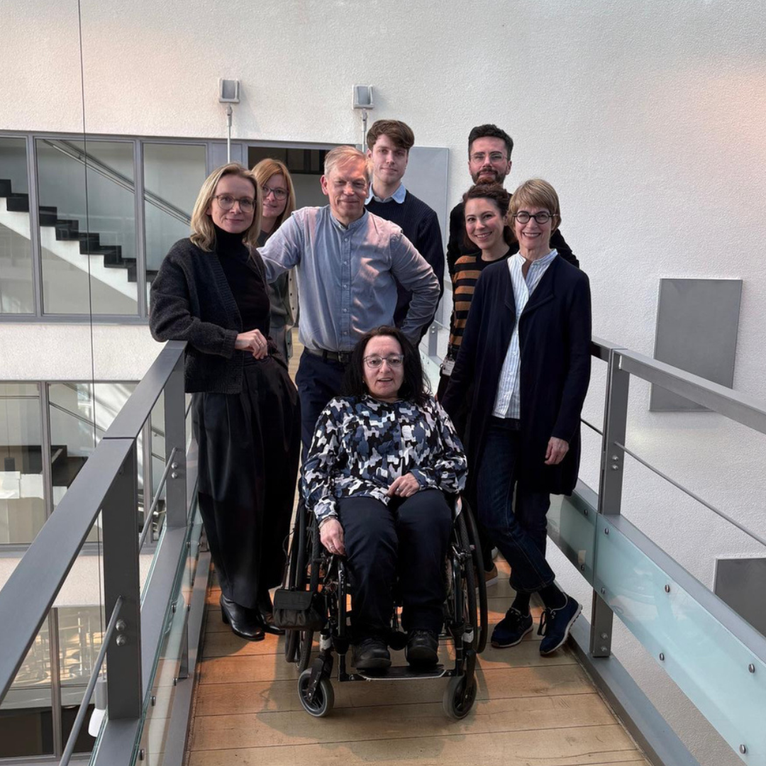 Claudia Müller-Birn (FU), Jelena Maric-Biresev, Lorenz Grigull, Moritz Fischer (Uniklinik Bonn), Peter Sörries (FU), Nadine Scholten (Uniklinik Bonn), Christine Mundlos (ACHSE), Claudia Finis (OI-Gesellschaft), © Nadine Weinstock